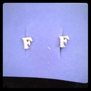 Avon Pave Initial Earrings